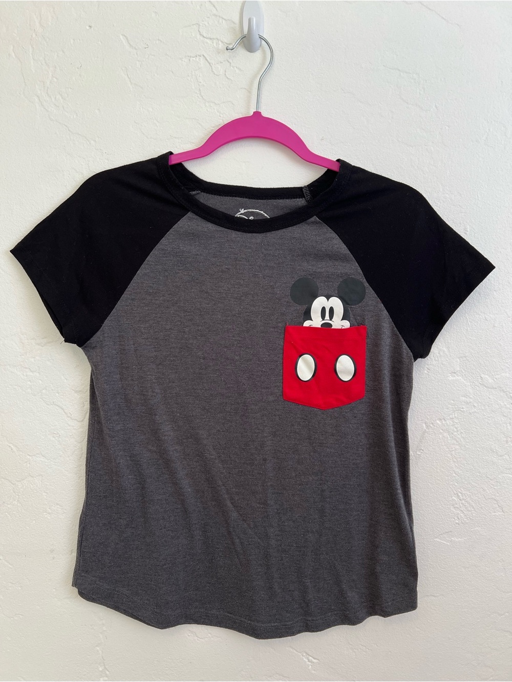 Disney Mickey Mouse Short-Sleeve Tee - Black, Gray & Red Pocket